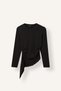 100% Cotton Slim Fit Drawstring Detailed Crew Neck Long Sleeve Basic T-Shirt J1123Ax26Wn - 6