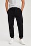 Men's Two-Thread Elastic Waist Lace-Up Regular Fit Jogger Sweatpants - Black - 2