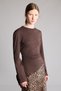 100% Cotton Slim Fit Drawstring Detailed Crew Neck Long Sleeve Basic T-Shirt J1123Ax26Wn - 3