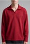 Boxy Fit Polo Collar Chest Printed Pique Sweatshirt I4452Ax26Wn - 4