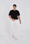 Marchè Bien Men's Three-Thread Basic Sweatpants - White - 4