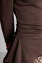 100% Cotton Slim Fit Drawstring Detailed Crew Neck Long Sleeve Basic T-Shirt J1123Ax26Wn - 4