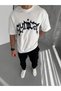 Men's Printed Crew Neck T-Shirt - White
