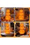 Halloween Decoration Pumpkin Jack O Lantern, LED 3 Layers Pumpkin Tower with Multiple Expression Designs - 7