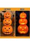Halloween Decoration Pumpkin Jack O Lantern, LED 3 Layers Pumpkin Tower with Multiple Expression Designs - 3