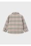 Boy's Plaid Coat Jacket Beige - 4