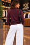 Women's Regular Fit Half Fisherman Embroidered Knitwear Sweater - 4