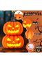 Halloween Decoration Pumpkin Jack O Lantern, LED 2 Layers Pumpkin Tower with Multiple Expression Designs - 4