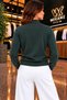 Women's Regular Fit Half Fisherman Embroidered Knitwear Sweater - 3
