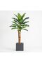 Artificial Banana Tree, Faux Silk Banana Leaf Plant with Grey Planter, Tropical Decor Indoor Outdoor Patio Pool - 7