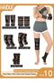 10PCS Copper Infused Compression Sleeves Set, Knee Elbow Wrist Ankle Hand Support Braces for Men Women, Breathable Joint Protection for Sports Fitness Running Basketball