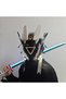 Halloween LED Cyber Punk Mask for Adult Men, Halloween Futuristic Mask Accessories Music Festival Decor DJ Party Coolplay Gift