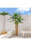 Artificial Banana Tree, Faux Silk Banana Leaf Plant with Grey Planter, Tropical Decor Indoor Outdoor Patio Pool - 5