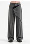 Women's Palazzo Fit Design Trousers with Folded Front Detail