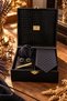Black Men's Gift Box - Tie, Handkerchief, Cufflinks, Tie Clip Set Kmk306