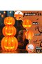 Halloween Decoration Pumpkin Jack O Lantern, LED 3 Layers Pumpkin Tower with Multiple Expression Designs - 6