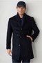 Wool Cashmere Blend Mono Collar Pocketed Buttoned Classic Cashmere Coat - 7