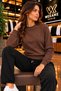 Women's Regular Fit Crew Neck Embroidered Knit Sweater - 5