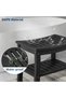 HDPE Shower Bench with Storage Shelf, 330 LBS ADA Compliant Non-Slip Shower Seat, Indoor Outdoor UV & Water Resistant - 4