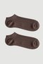Cotton 2-Piece Ballerina Socks - Brown Beige - 3