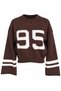 Women's 95 Patterned Crew Neck Crop Knit Sweater - 4