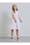 Girls Off-White Polka Dot Lurex Dress