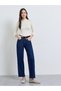 Dark Blue High Rise Straight Leg Jeans - 2