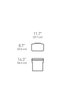 Trash can, 10 L, plastic - - 7