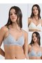 Pack of 2 - Padded Non Wired Polka Dot Print T-Shirt Bra