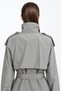 Women's Short Trench Coat Double Button Jacket - 4