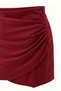 Drapeli Plum Matte Leather Short Skirt - 2