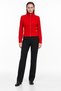 High Collar Double Zipper Ribbed Knit Cardigan - 3