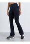 Black Seamless Broad Waist Flare Leggings