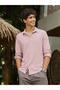 Men Rose Pink Basket-Knit Jacquard Shirt - 2