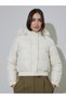 Off White Regular Fit Padded Jacket With Faux Fur - 3