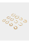Set of 6 - Assorted Style Hoop Earrings