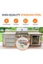 304 Stainless Steel Outdoor Kitchen Drawer, Flush Mount Built-in BBQ Drawer with Ventilation Panel for Grill Island Patio Cabinet - 6