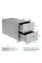 304 Stainless Steel Outdoor Kitchen Drawer, Flush Mount Built-in BBQ Drawer with Ventilation Panel for Grill Island Patio Cabinet - 3