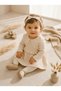 Embroidered Lace Collar Ruffle Trim Knit Dress - 100% Cotton Textured Soft Knit Dress - 4