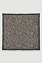 Minimal Leopard Patterned Cotton Scarf - Black - 2