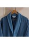 Vella 100% cotton embroidered family bathrobe set - petrol/ecru m-l/l-xl (6 pieces) - 4