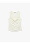 Degaje yaka sleeveless blouse