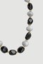 Gold Detailed Necklace - Black - 3