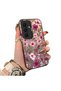 Samsung Galaxy S25 Fe Compatible Burgundy Pink Floral Pattern Phone Case Shockproof