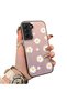 Samsung Galaxy S21 Fe Compatible Women's Pink Striped Daisy Phone Case Shockproof