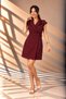 Women's Double-Breasted Collar Waist Buckle Skirt Pleated Detailed Chanel Short Dress - 2