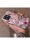 Realme C63 4G/C61 Compatible Burgundy Pink Flower Pattern Phone Case Shockproof - 2