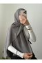 Saray Embroidery Pattern Jacquard Shawl - Smoked - 2