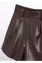 Abel&Lula Girls' Brown Leather Shorts - 5