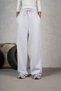 Women's Shardonlu Wide Leg Elastic Waist Tied Pocketed Trousers Cty-Abr-1776